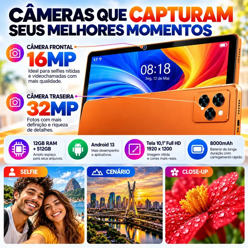 Descrição 8 — Tablet i17 ProMax + BRINDE
